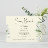 Gele witte hortensia's bruidsbrunch kaart (Staand voorkant)
