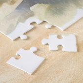 Gele Witte Kat Raam Bloembak Schildering Legpuzzel (Zijkant)