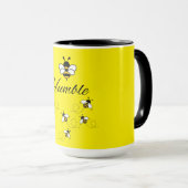 GELE WITTE KERAMIEK 450 ML BEE HUMBLE MOK (Voorkant rechts)