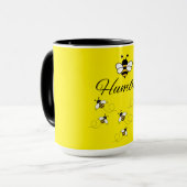 GELE WITTE KERAMIEK 450 ML BEE HUMBLE MOK (Voorkant links)