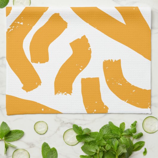 Gele & Witte Keukenhanddoek (Gevouwen)