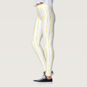 Gele witte kleuren Sjabloon Elegant Modern Leggings (Links)