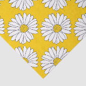 Gele Witte Madeliefjes Patroon 2 Tissuepapier (Detail)