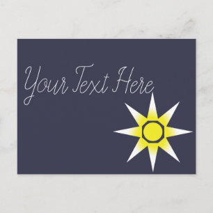 Gele Witte Magische Zon Product Briefkaart