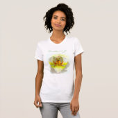 gele/witte orchidee closeup t-shirt (Voorkant volledig)