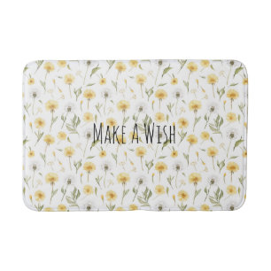 Gele Witte Paardenbloemen Bloemen Badmat