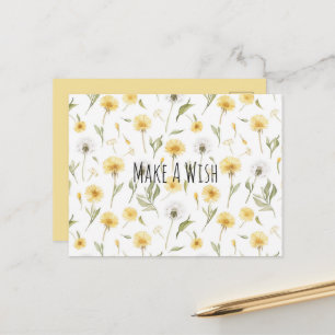 Gele Witte Paardenbloemen Bloemen Briefkaart