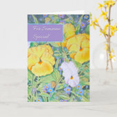 Gele&witte pansies voor iemand speciale verjaardag kaart (Gele Bloem)