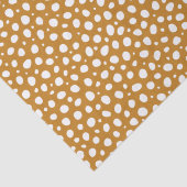 Gele witte poka Dots Autumn Herfst Stijlvol Tissuepapier (Detail)