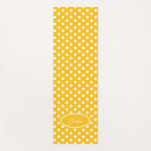 Gele witte polka dot yoga mat (Voorkant)