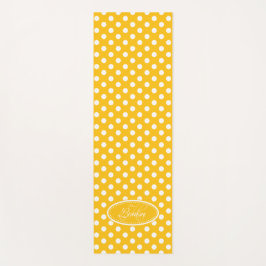 Gele witte polka dot yoga mat