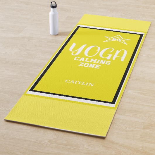 Gele Witte Ster Naam Yogamat (In situ)