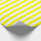 Gele/Witte Streep Cadeaupapier (Hoek)