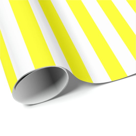 Gele/Witte Streep Cadeaupapier (Rol Hoek)
