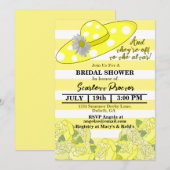 Gele & Witte Streep Kentucky Derby Vrijgezellenfee Kaart (Voorkant / Achterkant)