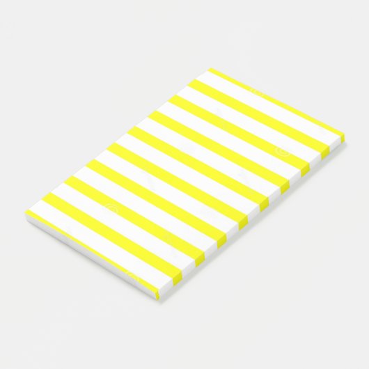 Gele & Witte Streep Notities Post-it® Notes (Schuin)