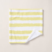 Gele witte strepen bad handdoek (Wasdoekje)