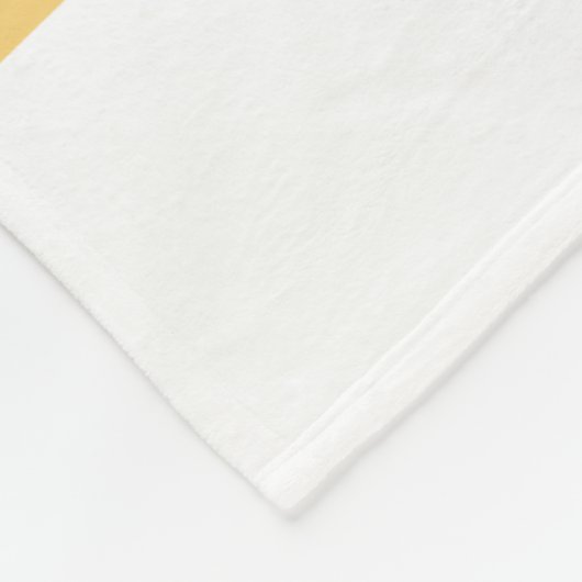 Gele witte strepen, bijenmonogram fleece deken (Hoek)