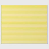 Gele Witte Strepen Retro  Sjabloon Gift Cadeaupapier (Vlak)