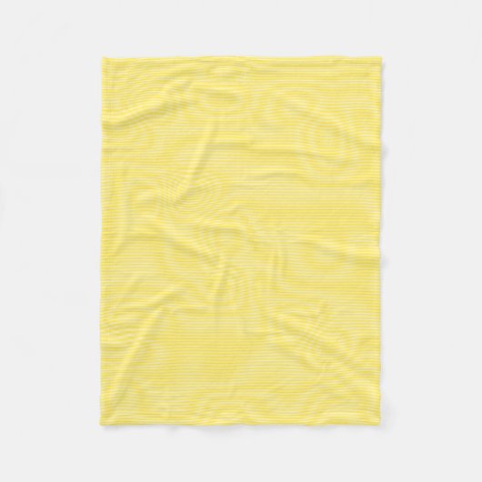 Gele witte strepen Sjabloon Modern Elegant Small Fleece Deken (Voorkant)