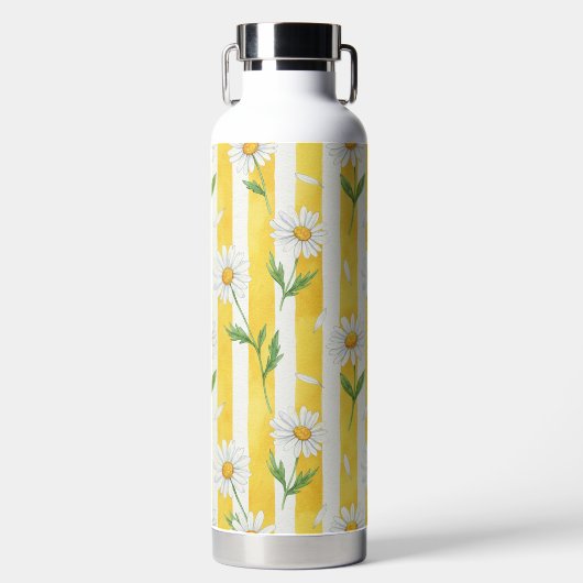 GELE & WITTE STREPEN & WITTE MARGRIETEN WATERFLES (Voorkant)