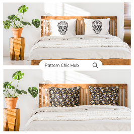 Gele witte suiker schedel horror plezier modern kussensloop