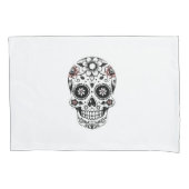 Gele witte suiker schedel horror plezier modern kussensloop (Voorkant-Links)