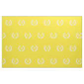 Gele witte tarwe Laurel Wreated Initiaal Monogram Stof (Yard (91,4 cm))