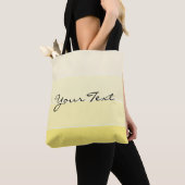 Gele witte typografie Voeg Jouw tekst schouder toe Tote Bag (Dichtbij)