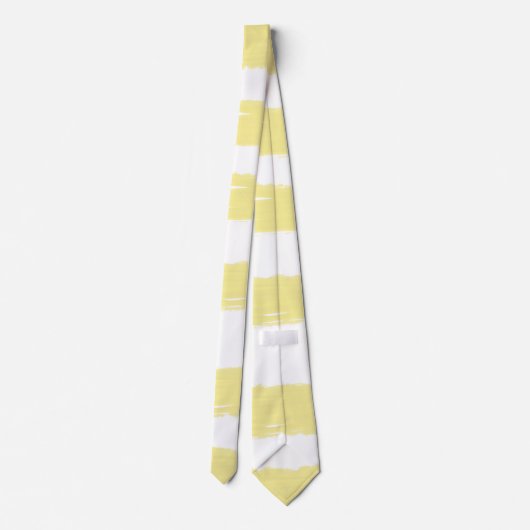 Gele witte Waterverf Stripes Stropdas (Achterkant)