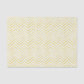 Gele Witte Zigzag Strepen Verjaardag Tissuepapier (Voorkant)