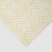 Gele Witte Zigzag Strepen Verjaardag Tissuepapier (Detail)