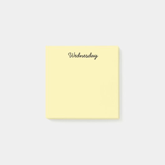 Gele woensdag post-it® notes (Voorkant)