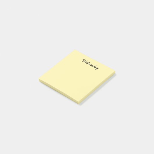 Gele woensdag post-it® notes (Schuin)