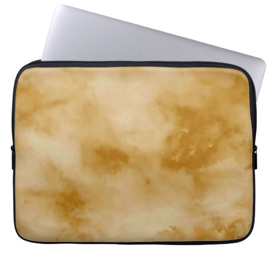 Gele wolken laptop sleeve (Voorkant)