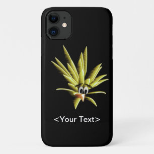 Gele Worried Bird Cartoon Hoesje-Mate iPhone Case