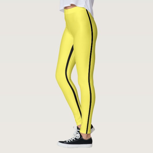 Gele Wraak Zwart Streep Halloween Kostuum Leggings (Links)