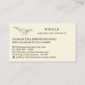 Gele zachte lage poly aquarium vis visitekaartje (Achterkant)