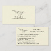 Gele zachte lage poly aquarium vis visitekaartje (Voorkant / Achterkant)