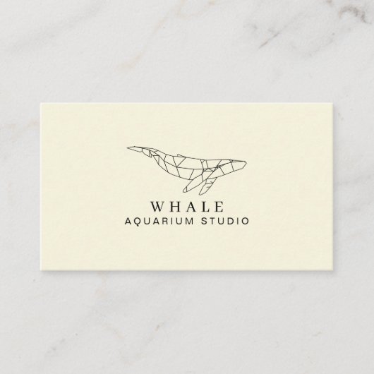 Gele zachte lage poly aquarium vis visitekaartje (Voorkant)