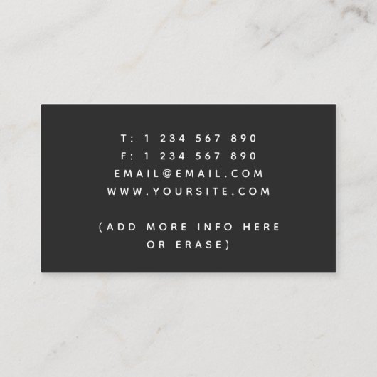 Gele Zag Grunge Logo Handyman Tool Timmerwerk Visitekaartje (Achterkant)