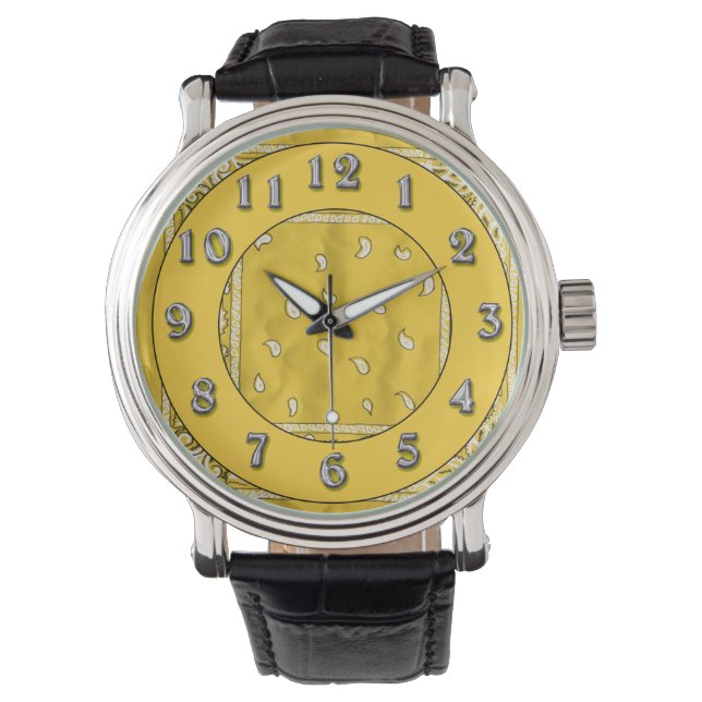 Gele zakdoek horloge (Voorkant)