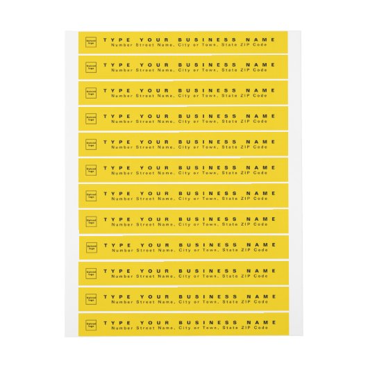 Gele zakendrempel van het Adres (Vel)