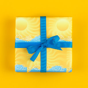 Gele Zand En Oceaan Cadeaupapier