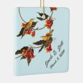 Gele zangvogels op Crossvine Keramisch Ornament (Rechts)