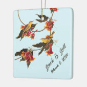 Gele zangvogels op Crossvine Keramisch Ornament (Links)