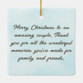 Gele zangvogels op Crossvine Keramisch Ornament (Achterkant)