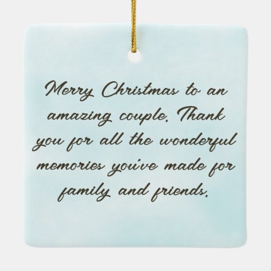 Gele zangvogels op Crossvine Keramisch Ornament (Achterkant)