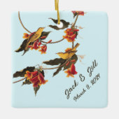 Gele zangvogels op Crossvine Keramisch Ornament (Voorkant)