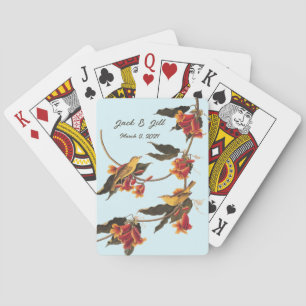 Gele zangvogels op Crossvine Pokerkaarten